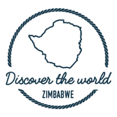 Discover The World Zimbabwe Map Sticker