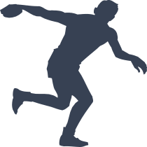 Discus Silhouette Sticker