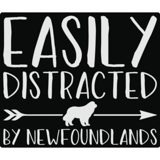 Distracted By Newfie Sticker