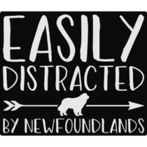Distracted By Newfie Sticker