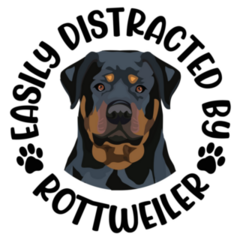 Distracted By Rottweiler Sticker