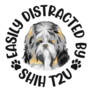 Distracted By Shih Tzu Sticker