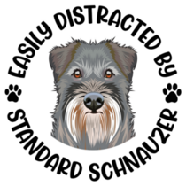 Distracted Schnauzer Sticker