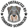 Distracted Schnauzer Sticker