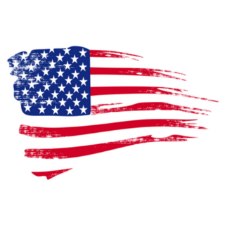 Distressed American Flag Sticker