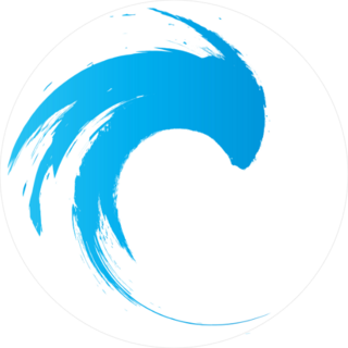 Distressed Brush Stroke Wave Sticker