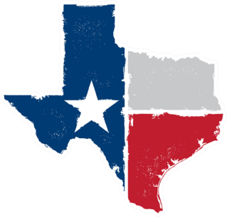 Distressed Texas State Sticker