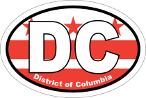 District Of Columbia Dc State Flag Oval Sticker