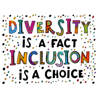 Diversity Acceptance Creative Hand Drawn Lettering Sticker