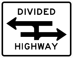 Divided Highway Sticker