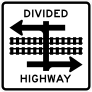 Divided Highway Tracks In The Middle Sticker