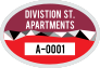 Divided Oval Apartment Parking Permit Sticker