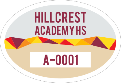 Divided Oval Parking Permit Sticker