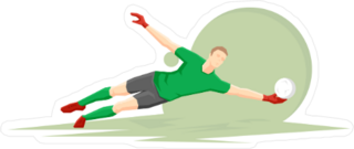 Diving Goal Keeper Sticker