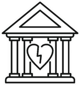 Divorce Courthouse Legal Icon Sticker