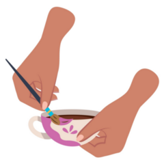 DIY Pottery Painting Sticker