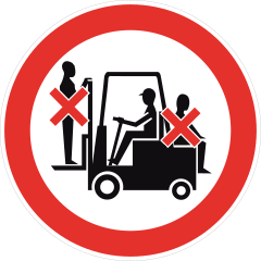 Do Not Climb On Forklift Sign Sticker