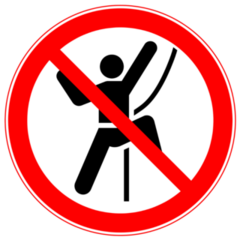 Do Not Climb Sticker