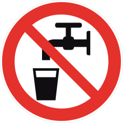Do Not Drink Sign Sticker