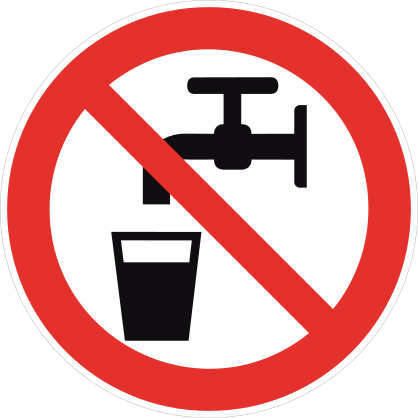 Do Not Drink Sign Sticker