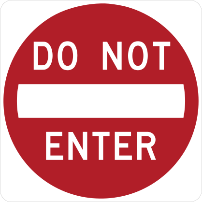 Do Not Enter Sign Sticker