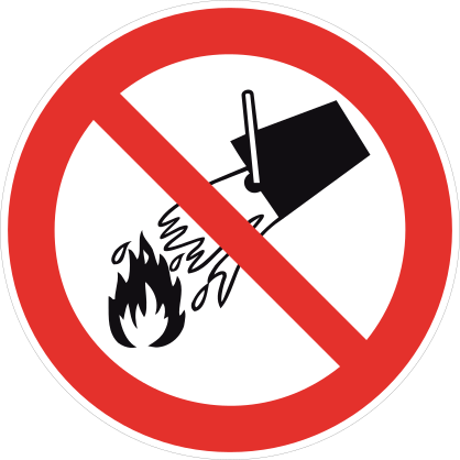 Do Not Extinguish With Water Sign Sticker