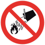 Do Not Extinguish With Water Sign Sticker