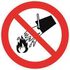 Do Not Extinguish With Water Sign Sticker