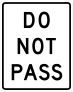 Do Not Pass Sticker