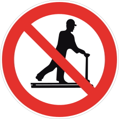 Do Not Ride Pallet Jack Sign Sticker