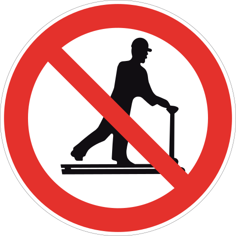 Vibrant, High-Quality Do Not Ride Pallet Jack Sign Stickers