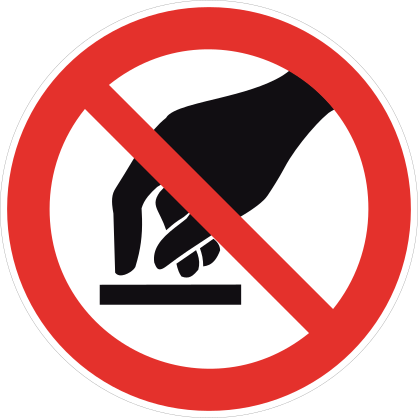 Do Not Touch Sign Sticker