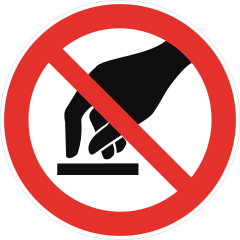 Do Not Touch Sign Sticker