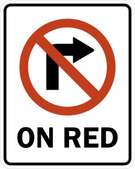 Do Not Turn Right On Red Sticker