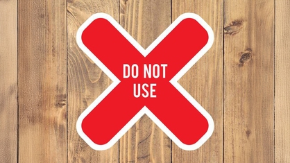 Do Not Use Red X Sticker
