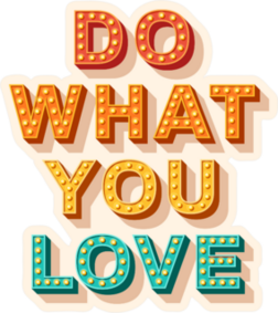 Do What You Love 3D Font Sticker