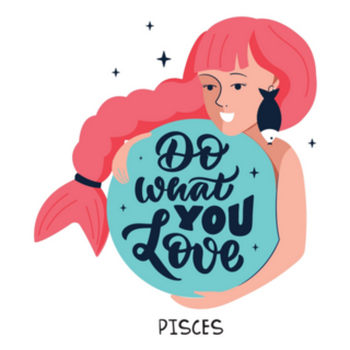 Do What You Love Pisces Sticker