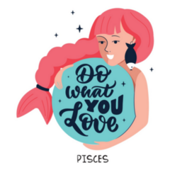 Do What You Love Pisces Sticker
