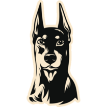 Doberman Beige Sticker