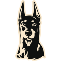 Doberman Beige Sticker