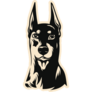 Doberman Beige Sticker