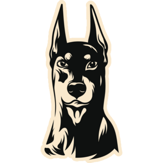Doberman Beige Sticker