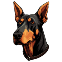 Doberman Dog Fierce Sticker