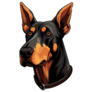 Doberman Dog Fierce Sticker