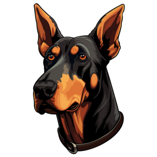 Doberman Dog Fierce Sticker