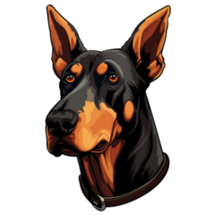 Doberman Dog Fierce Sticker