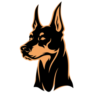Doberman Dog Head Sticker