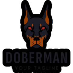 Doberman Halloween Sticker