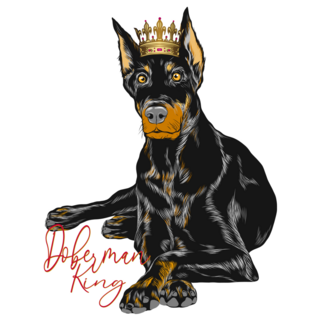 Doberman King Sticker