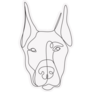Doberman One Line Sticker